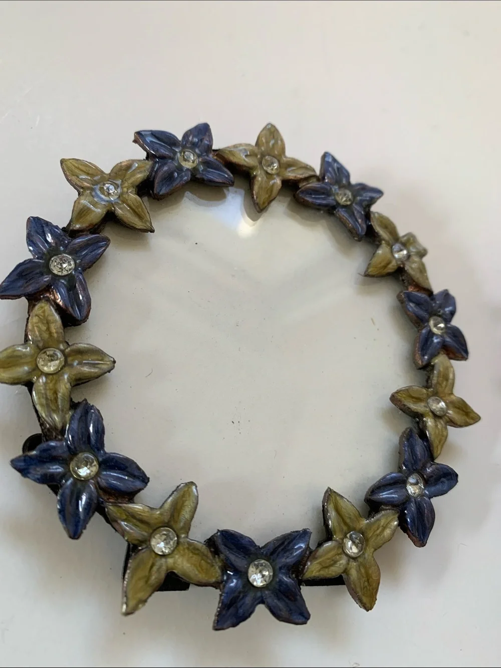 Pier 1 Imports Jeweled Enamel Floral Rhinestone Accent Picture Frames Set of 3